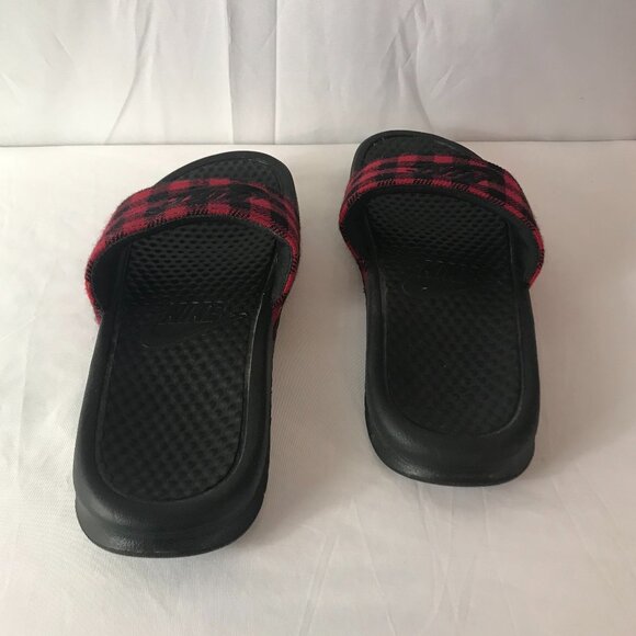 Nike Plaid Inside Upper Cushion Activewear Comfort Fit House Slippers - Picture 7 of 9